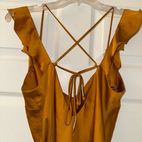 Free People What I Want Gold Mini Slip Dress! - Picture 9 of 10